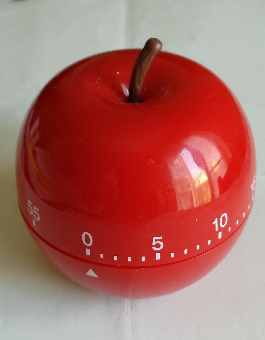 Il mio timer da cucina è una mela, ma il concetto non cambia :)